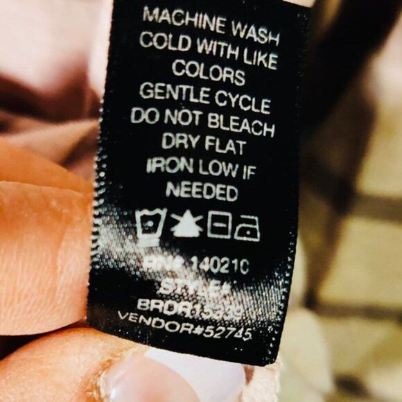 Red by BKE Purple Stripes Long Sleeve Tunic Top with Lace Side Details Sz. Small - Picture 10 of 10